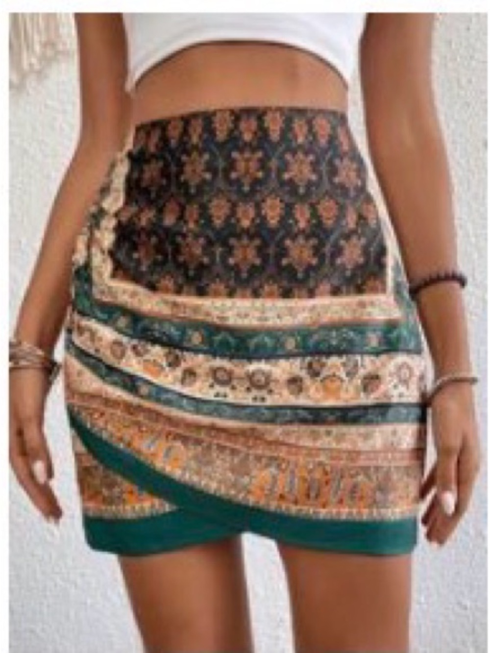 Boho Printed Mini Skirt